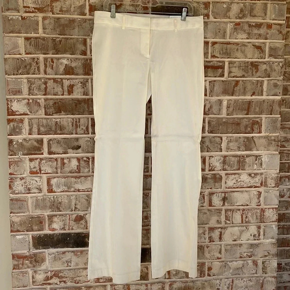 Editor Express Design Studio Off White Office Flare Pants - Picture 1 of 7